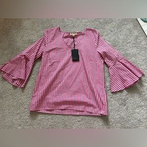 Red Gingham Women's Top